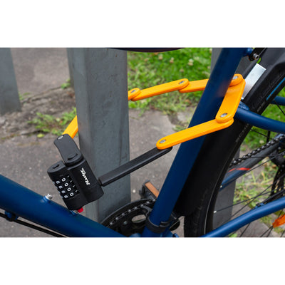 800 mm lang vouwbaar fietsslot met stalen schakels met een diameter van 4 mm