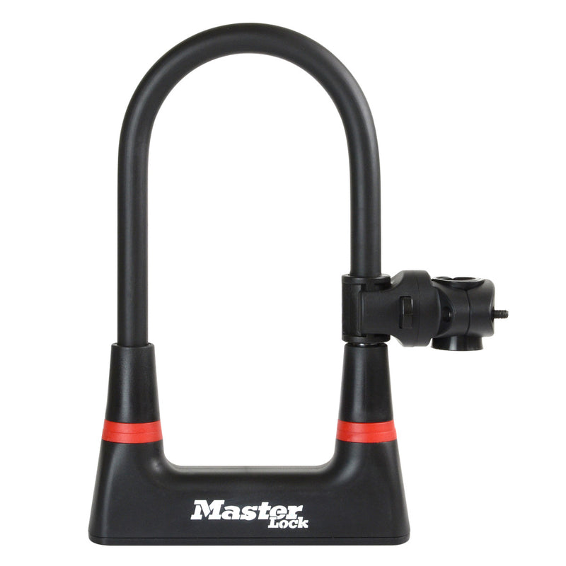 10cm breed gehard stalen beugelslot met 21cm beugellengte; zwart