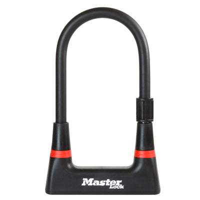 10cm breed gehard stalen beugelslot met 21cm beugellengte; zwart