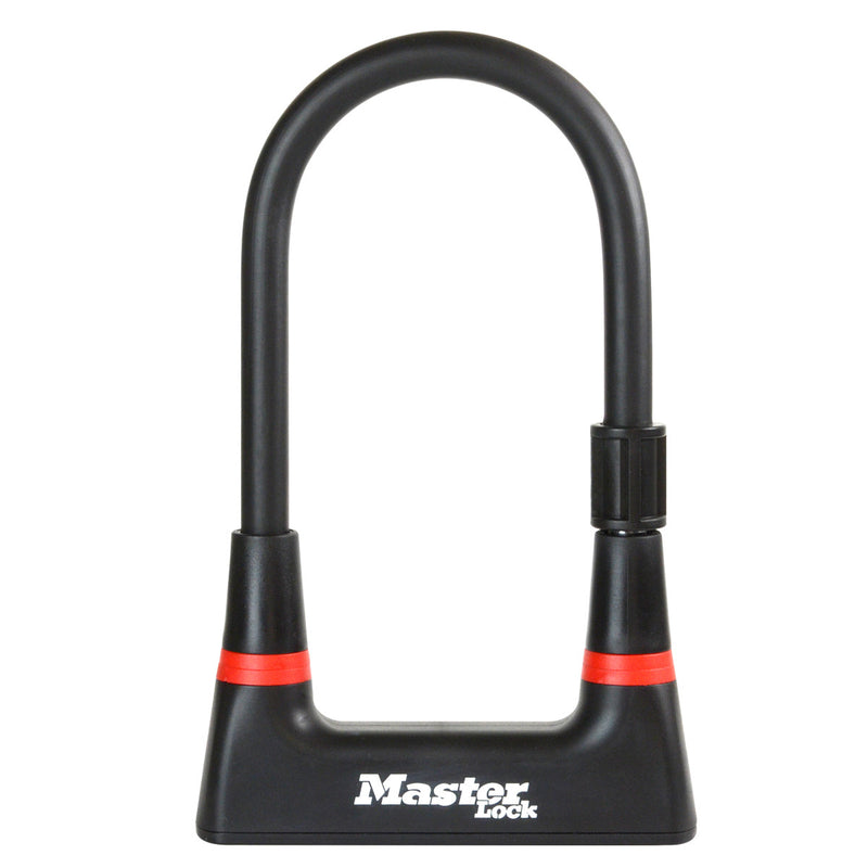 10cm breed gehard stalen beugelslot met 21cm beugellengte; zwart