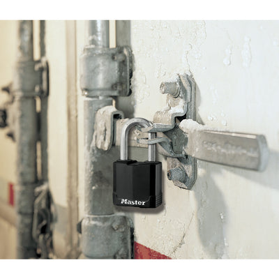 49 mm breed Excell® gelamineerd stalen hangslot met 38 mm lange beugel; set van 2 stuks