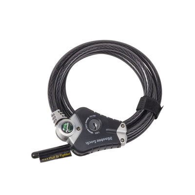 1,8 m lange x 10 mm diameter verstelbare sluitkabel van Python™; zwart