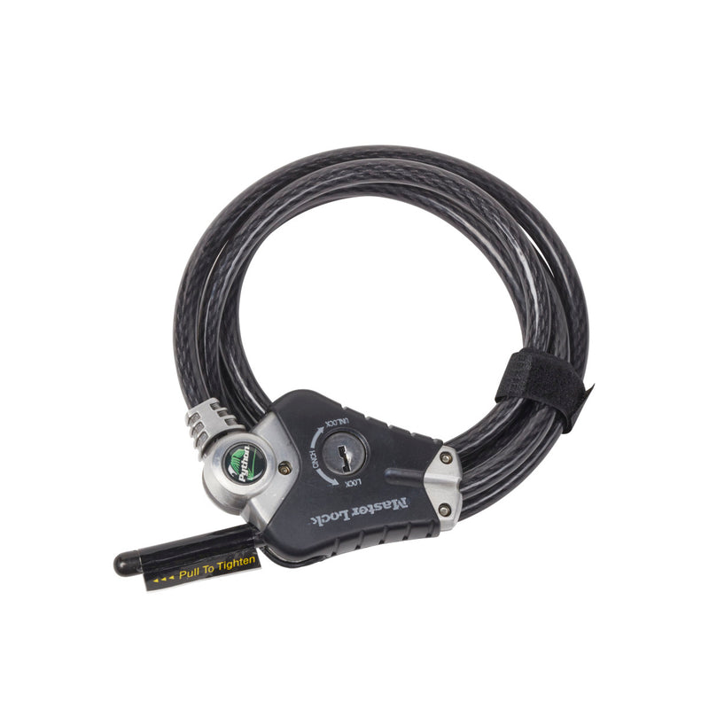1,8 m lange x 10 mm diameter verstelbare sluitkabel van Python™; zwart