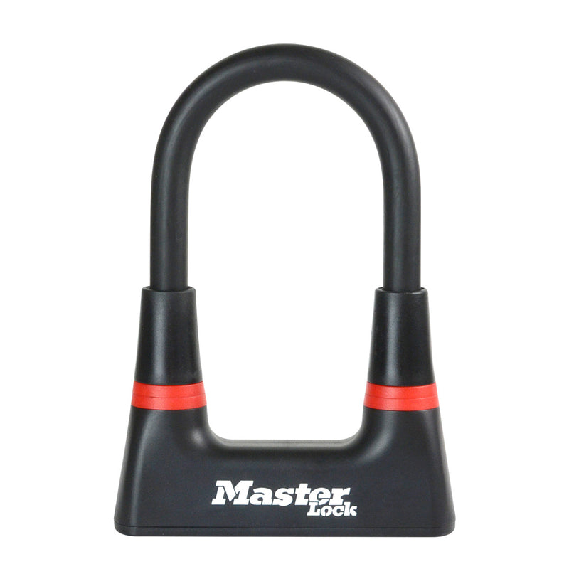 8cm breed gehard stalen beugelslot met 15cm beugellengte; zwart