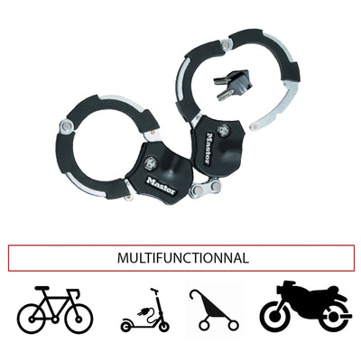 7,6 cm diameter gehard stalen Street Cuff®-sloten; enkele schakel
